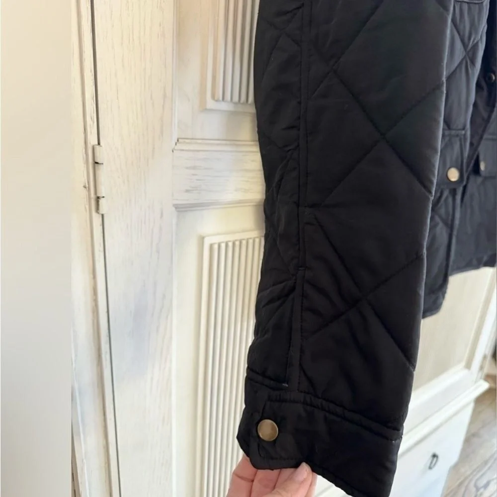 J CREW‎ Mens Greyson Quilted and Corduroy Barn Black Jacket, Size XXL